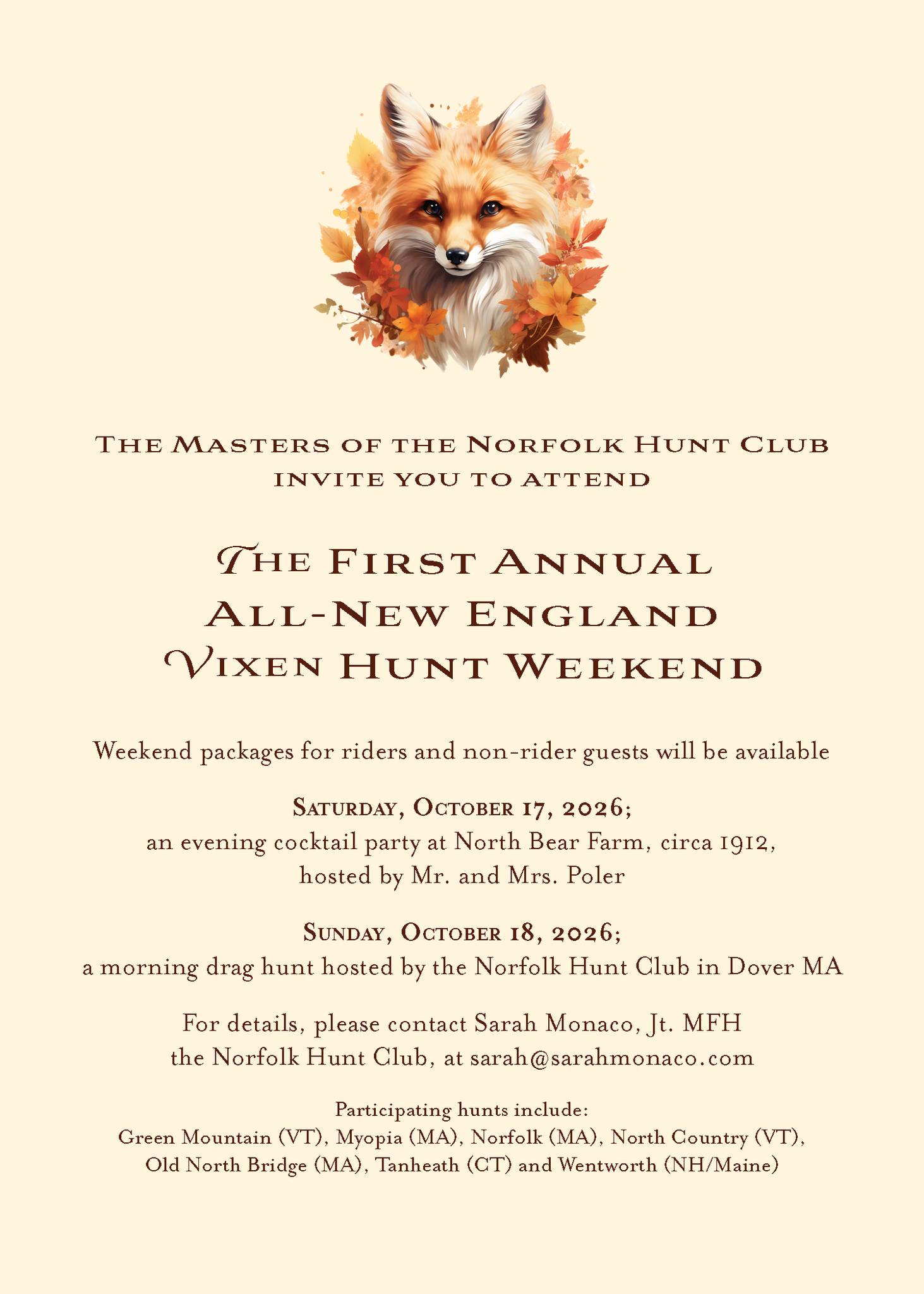 All New England Drag Vixen Hunt